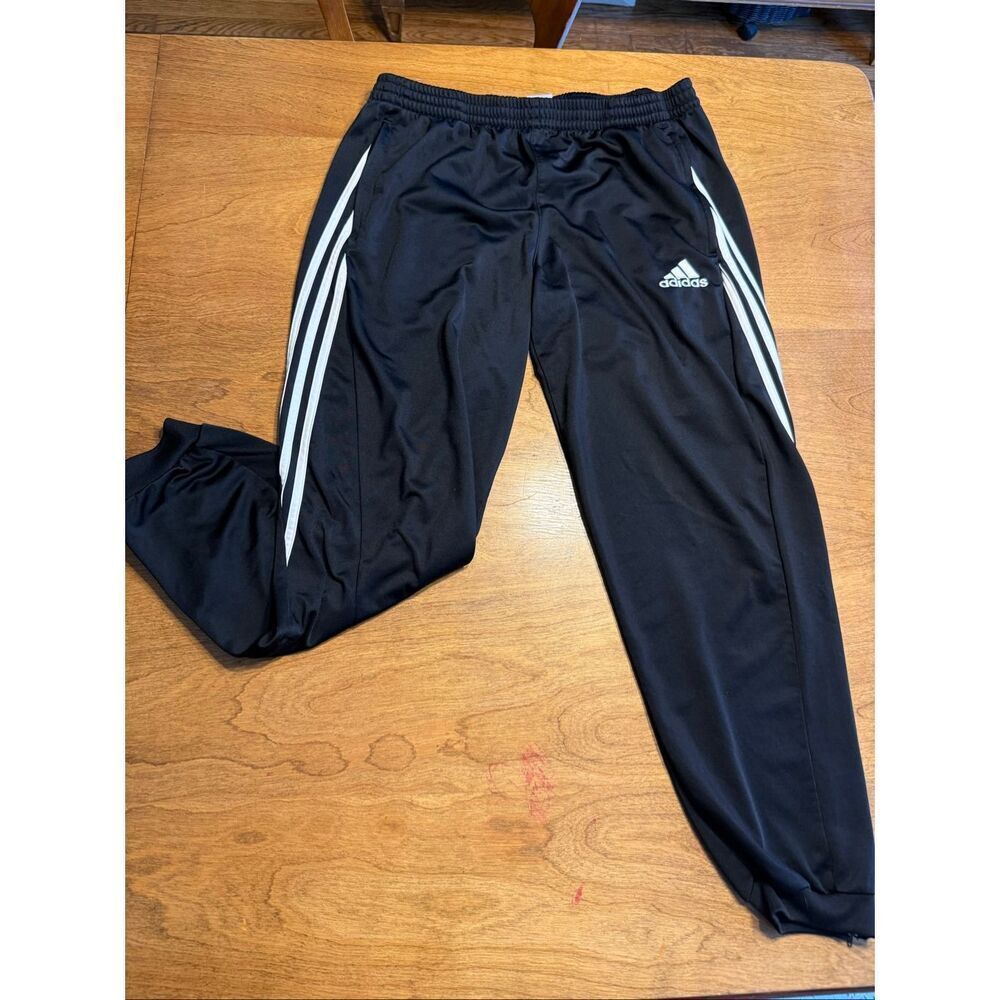 Adidas Women's 3-Striped Essentials Climalite Training Track Pants Black Size XL